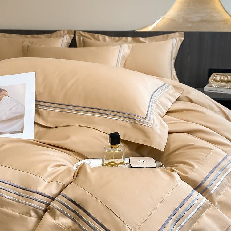 Generous Queen or King Premium Cotton Four-piece Bedding Set