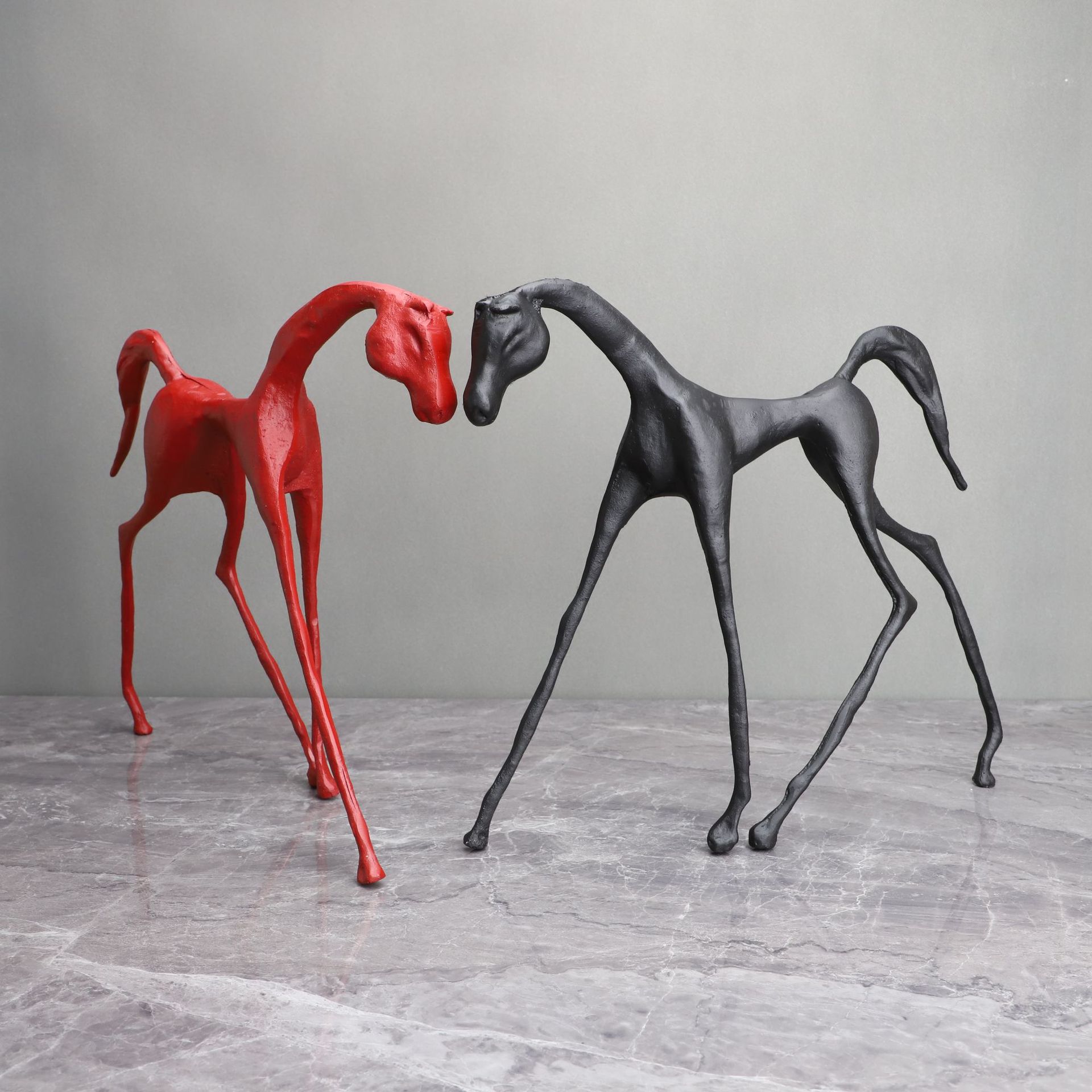 Nordic Creative Cast Iron Horse Shape Hallway Ornament