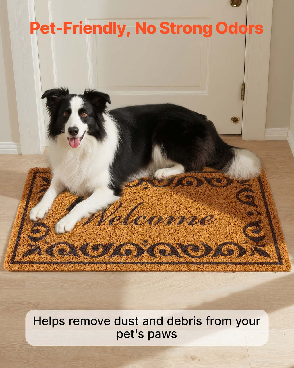 Welcome Doormat For Outdoor Entrance, 29.5" X 17" All-Weather Entryway Mat With Non-Slip Backing, Easy-to-Clean Front Door, Garage, Backyard, Patio