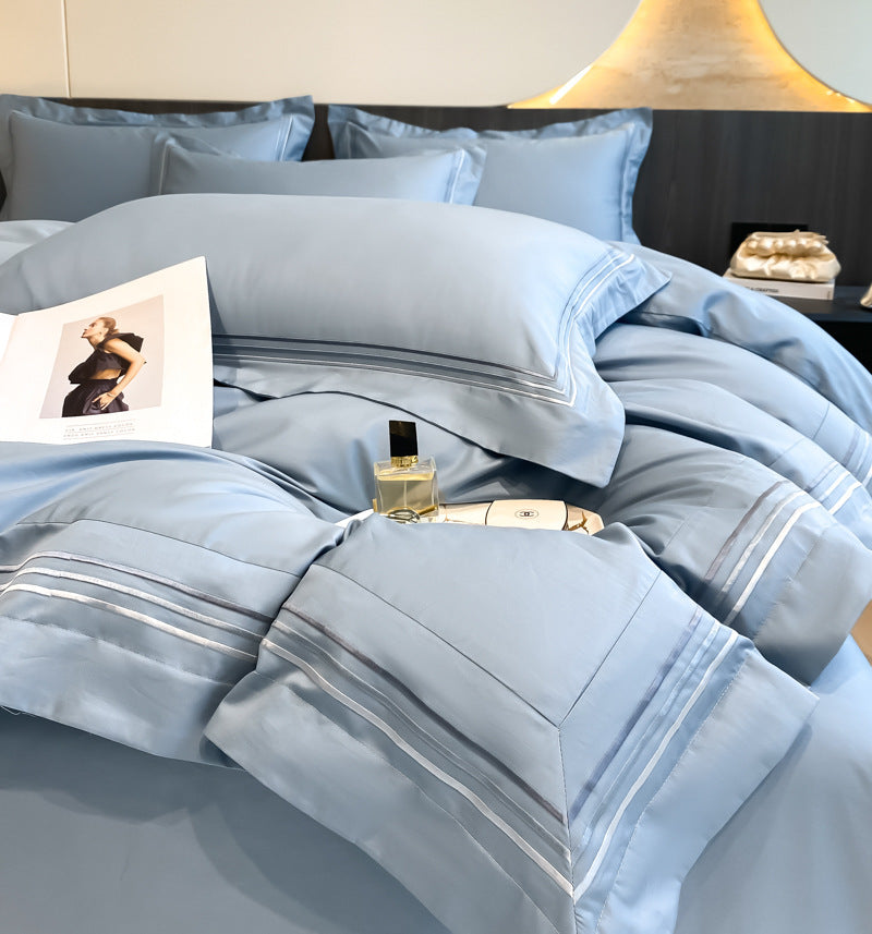 Generous Queen or King Premium Cotton Four-piece Bedding Set