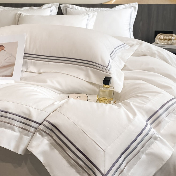 Generous Queen or King Premium Cotton Four-piece Bedding Set